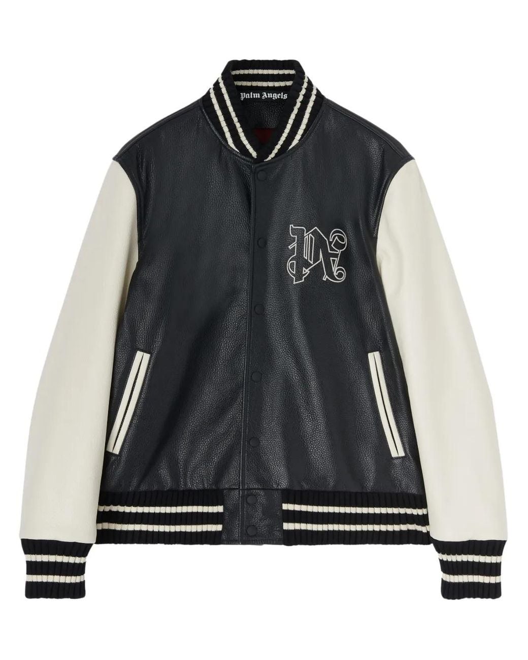 Palm Angels Black Varsity Jacket for men