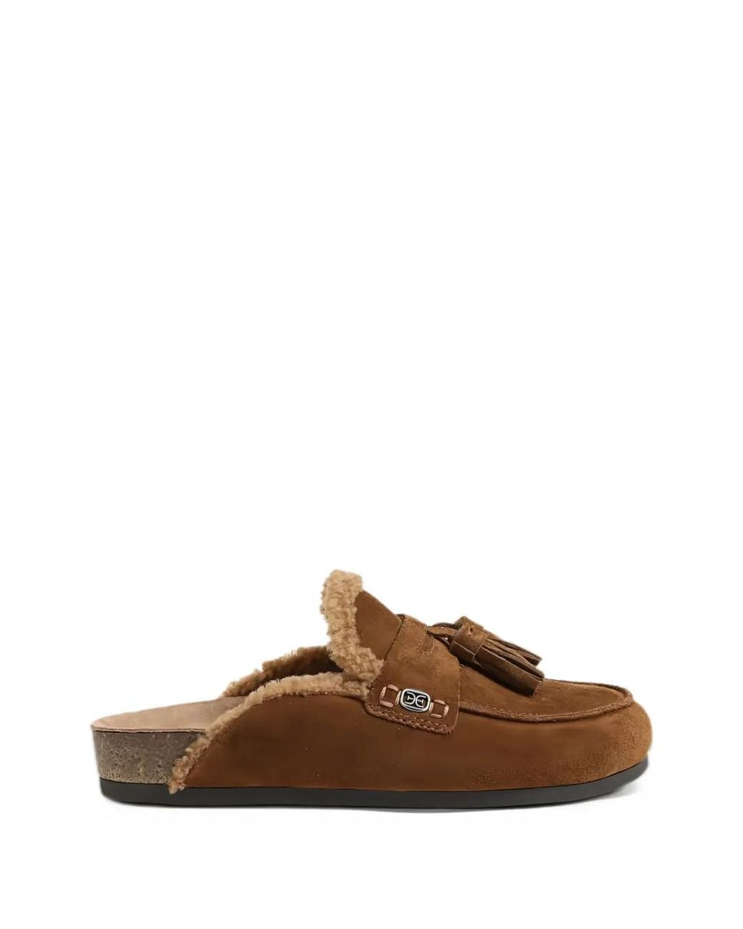 Sam Edelman Brown Astrid Tassel-Detail Mules