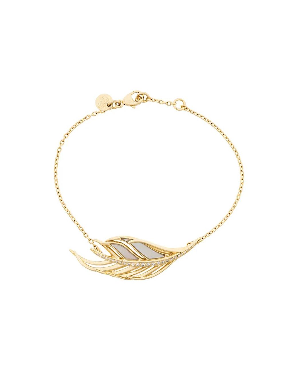 Shaun Leane Metallic White Feather Diamond Bracelet
