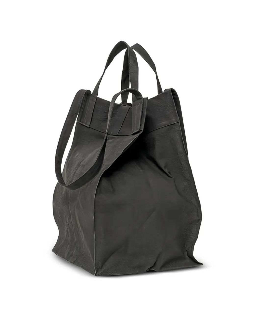 Jan Jan Van Essche Black Urushi Hemp Canvas Tote Bag