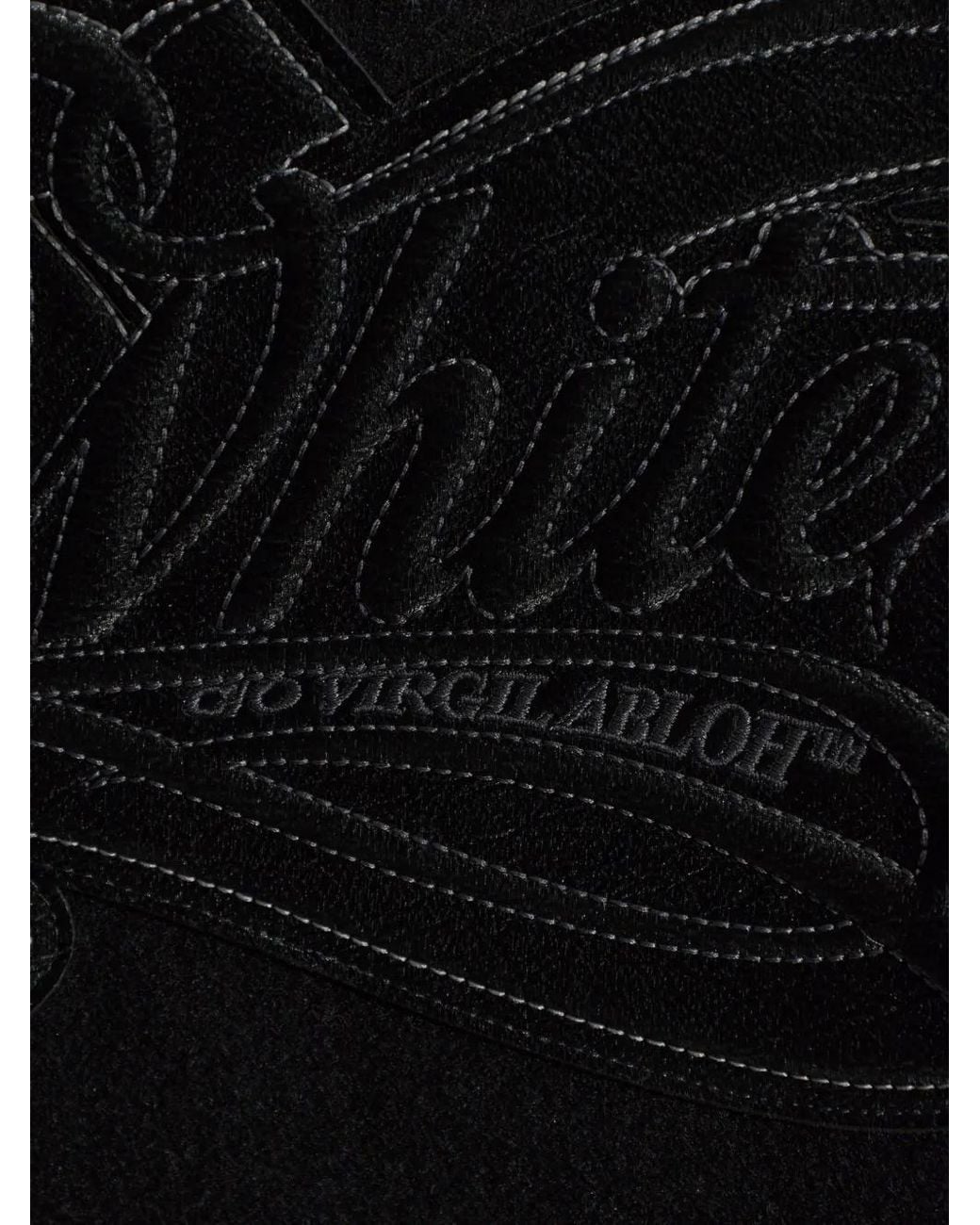 Off-White c/o Virgil Abloh Black Logo-Patch Bomber Jacket