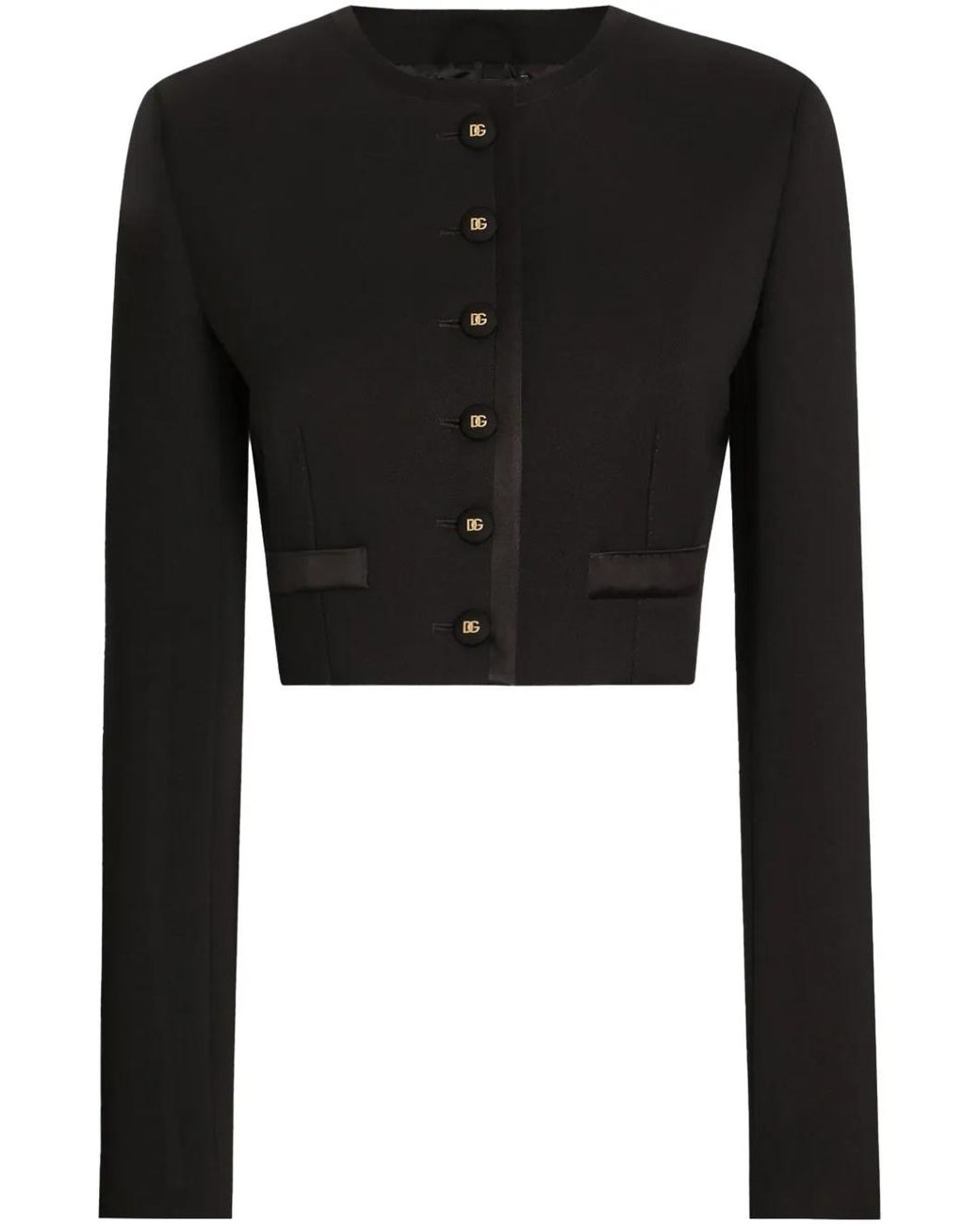 Dolce & Gabbana Black Cropped Jacket