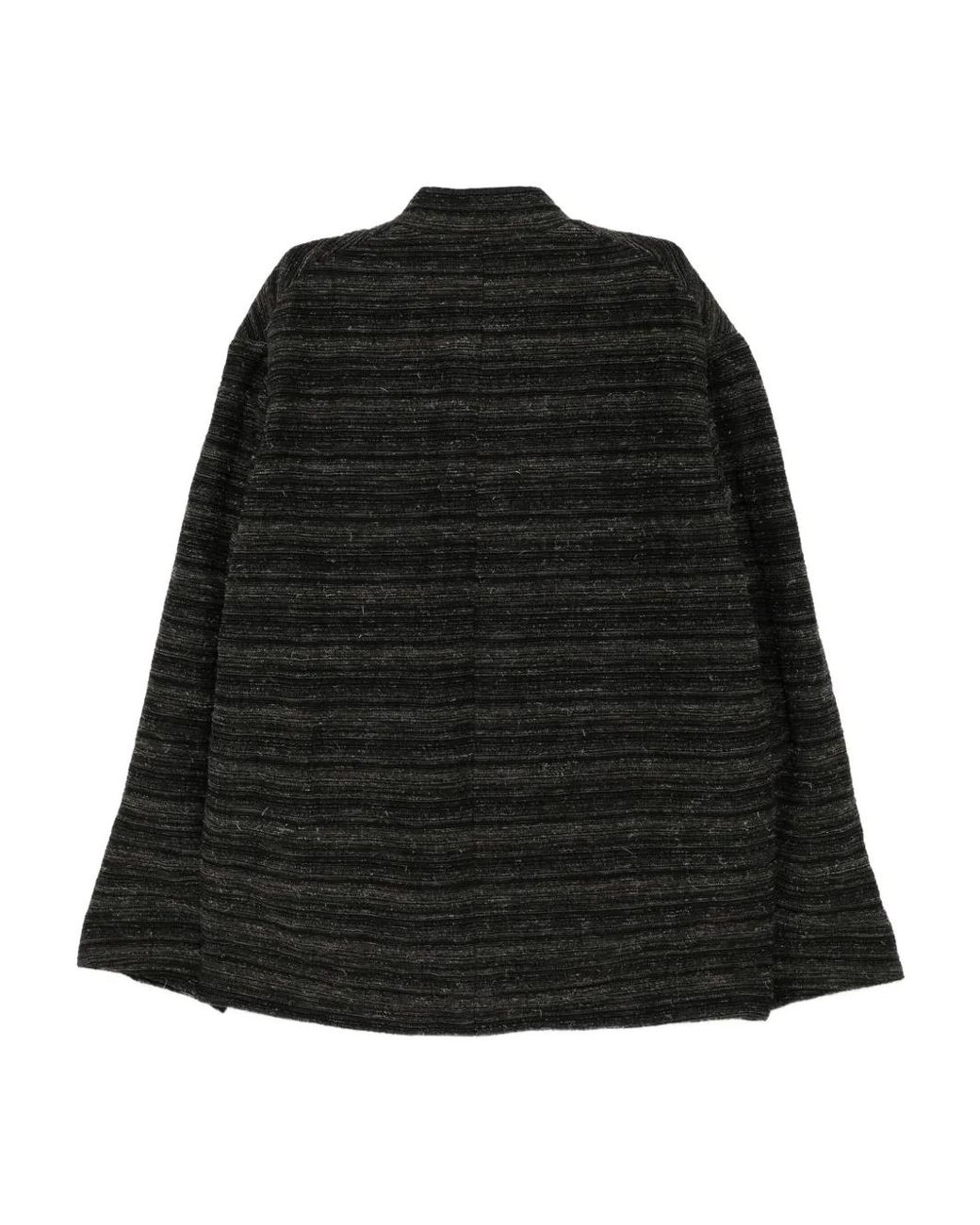 CALMLENCE Black Stand Collar Jacket for men