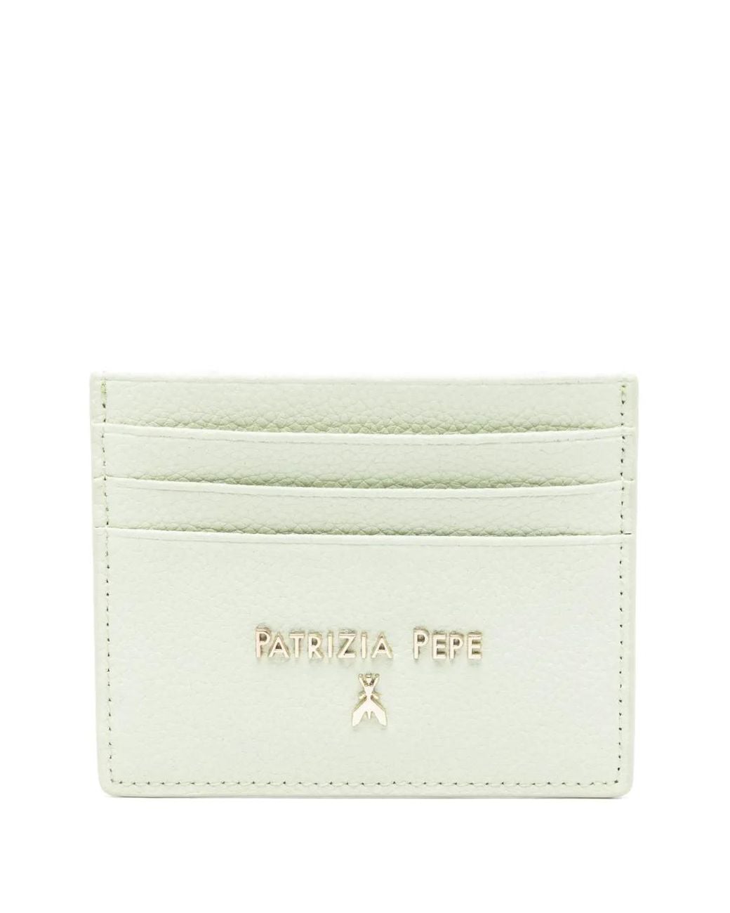 Patrizia Pepe Green Logo-Lettering Card Holder