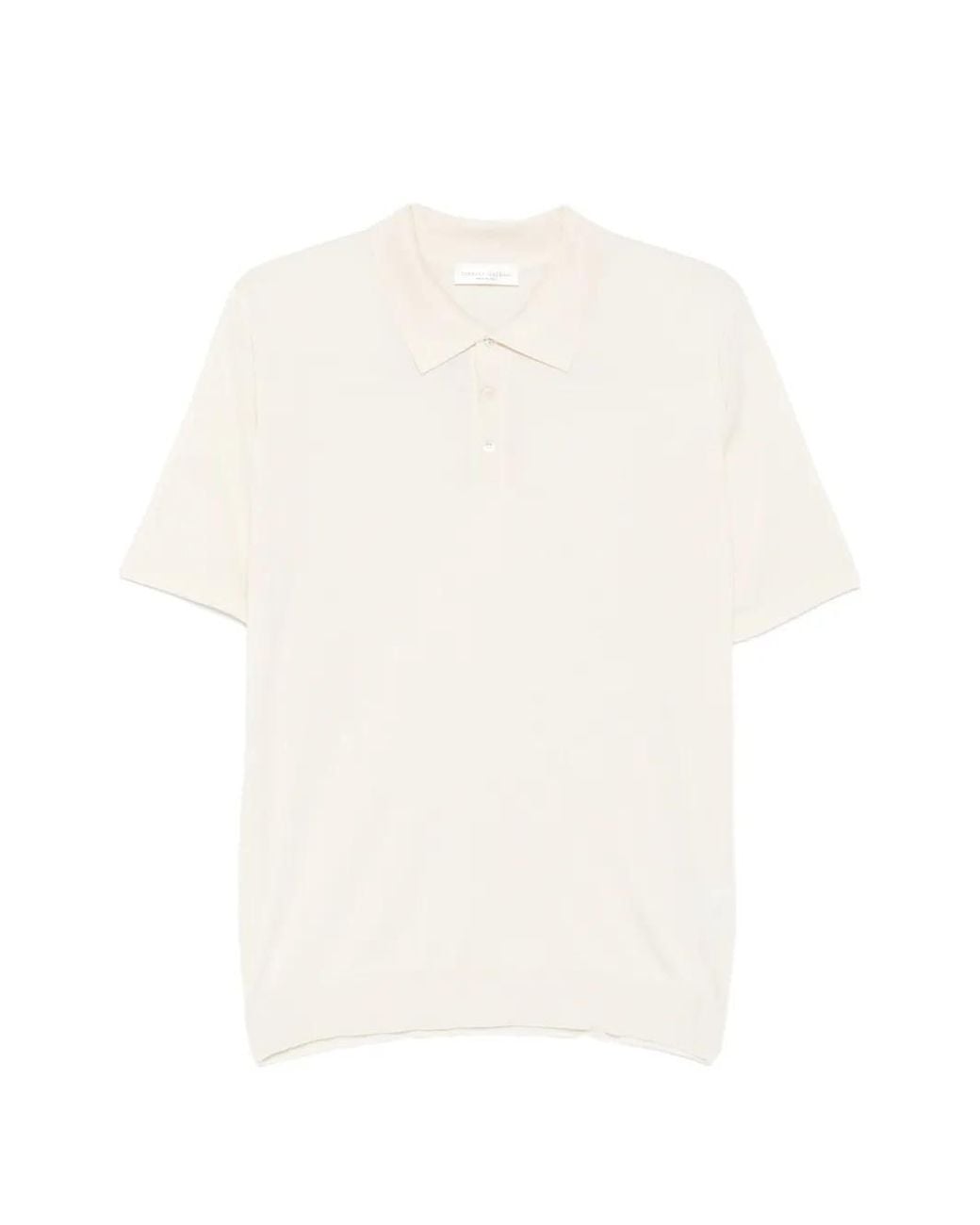Roberto Collina White Short-Sleeve Polo Shirt for men