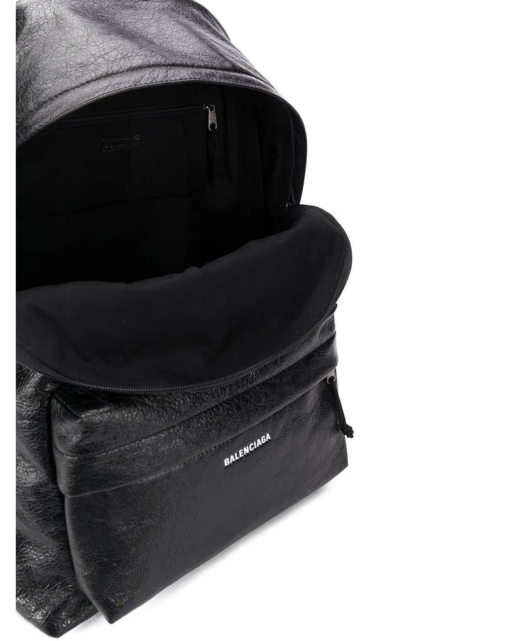 Balenciaga Black Explorer Leather Backpack for men