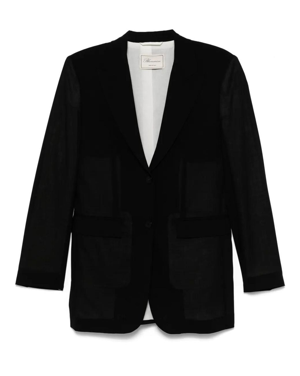 Blumarine Black Wool Single-Breasted Blazer