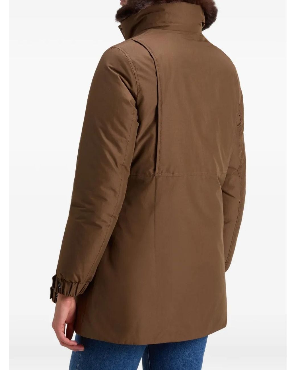 Woolrich Brown Erie Faux-Fur Trim Parka