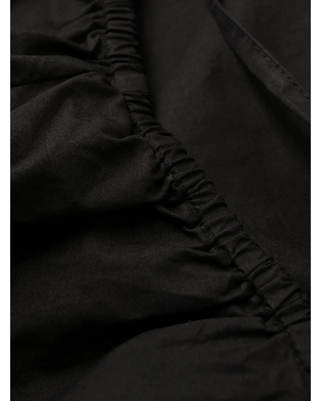 Ganni Black Open-Back Organic Cotton Minidress