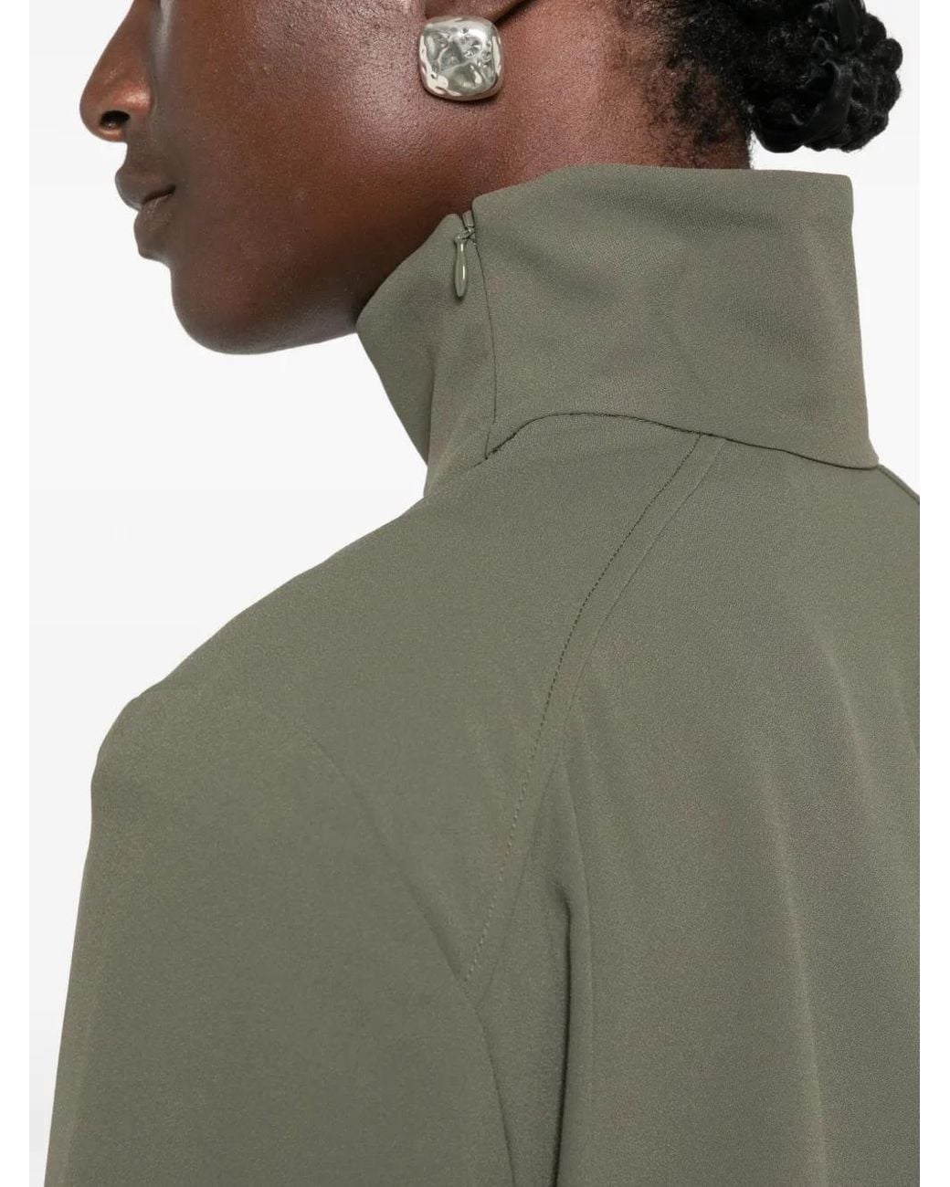IRO Green Orbison High-Neck Long-Sleeve Top