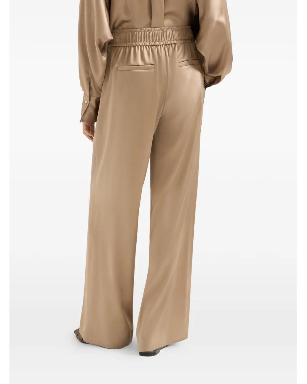 Brunello Cucinelli Natural Elasticated-Waistband Trousers
