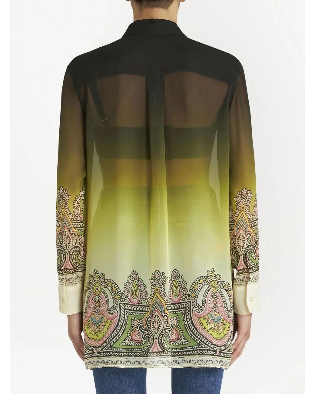 Etro Gray Paisley-print Shirt