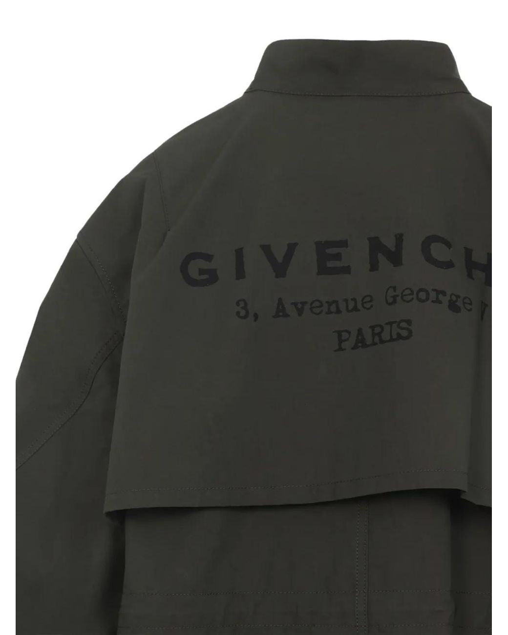 Parka En Coton À Imprimé Stamp Givenchy en coloris Gray