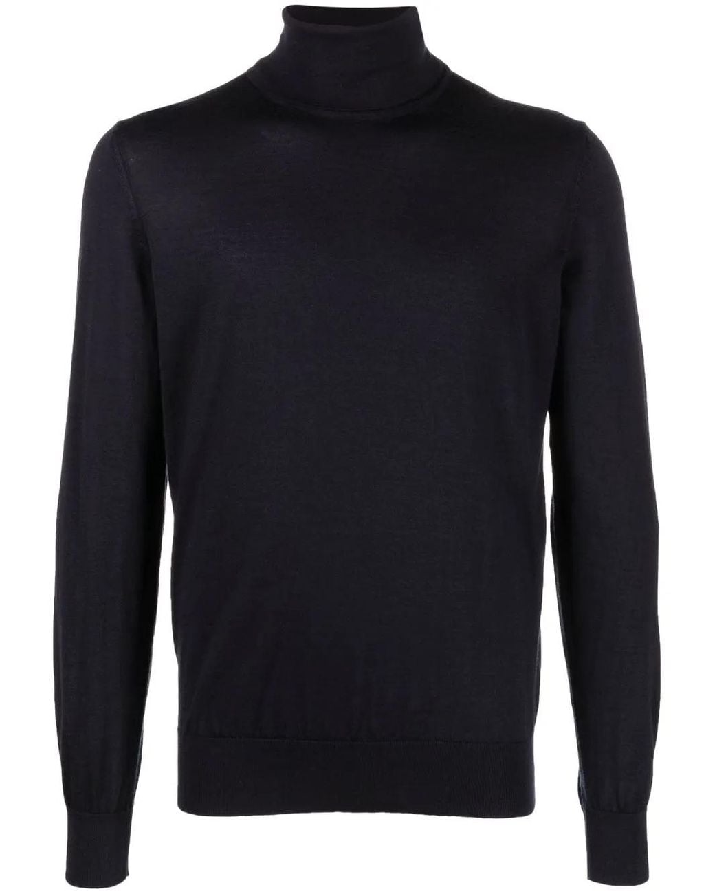 Zegna Blue Roll-Neck Cashmere-Silk Jumper for men