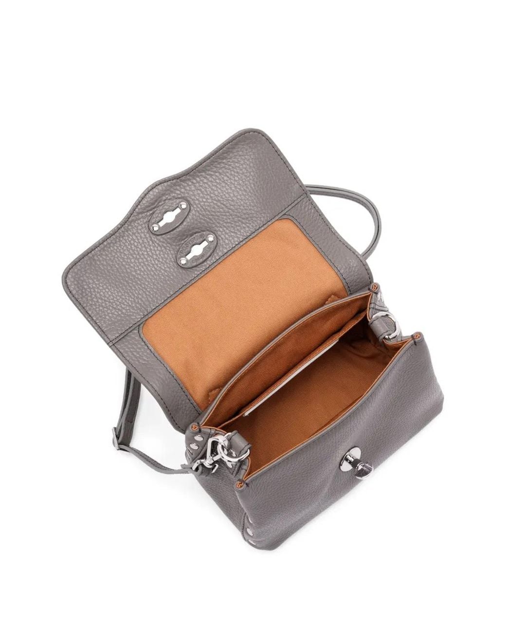 Zanellato Gray Baby Postina Leather Tote Bag