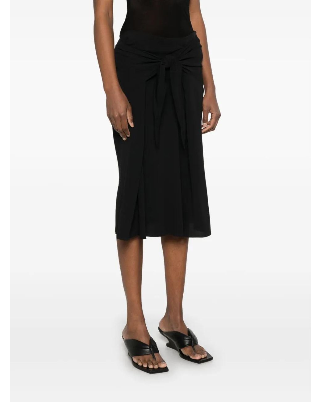 Rick Owens Black Strutter Midi Skirt