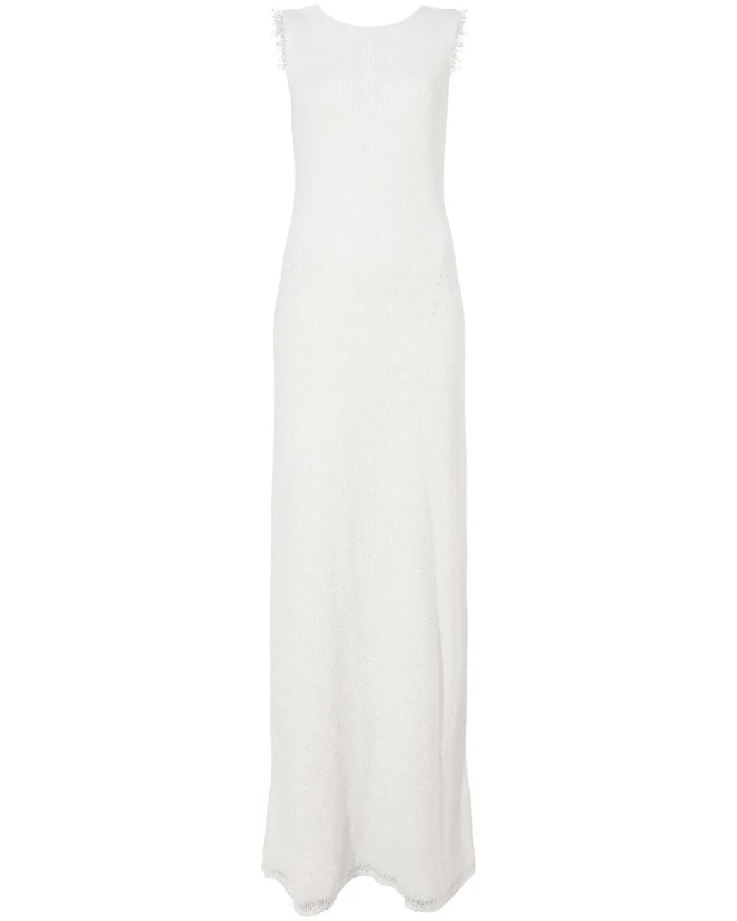 Proenza Schouler White Silvia Bouclé Knit Long Dress