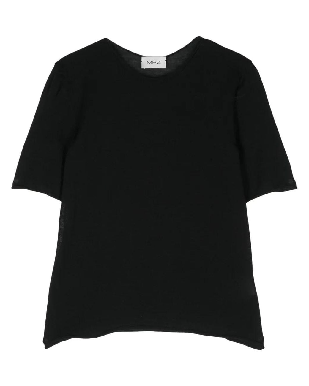 Mrz Geribbelde Top in het Black