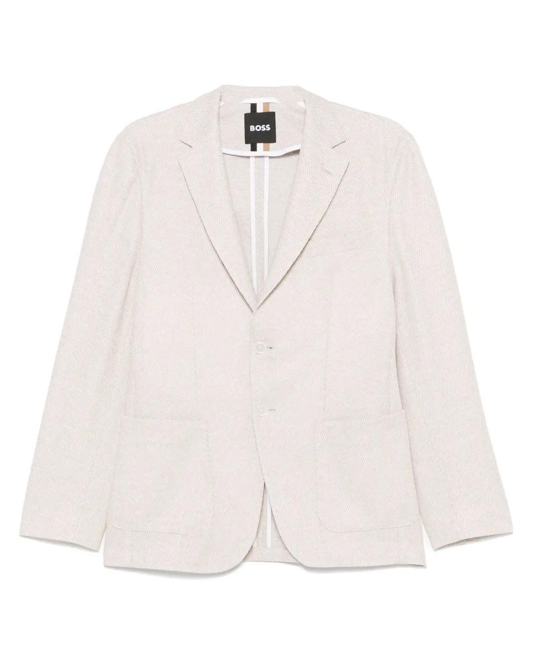 Boss White Patterned Blazer for men