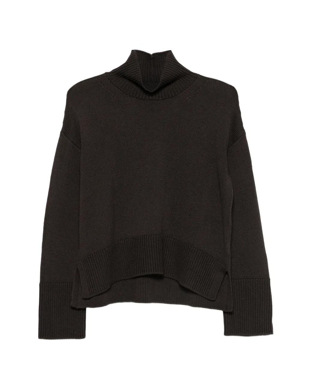 Dondup Black High-Neck Wool Sweater