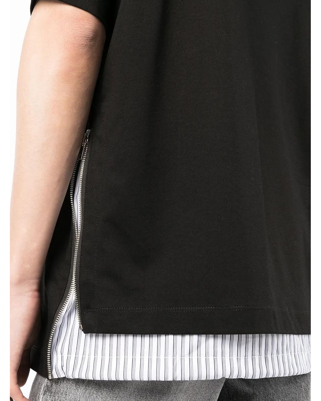 Juun.J Black Relaxed Crew-Neck T-Shirt for men