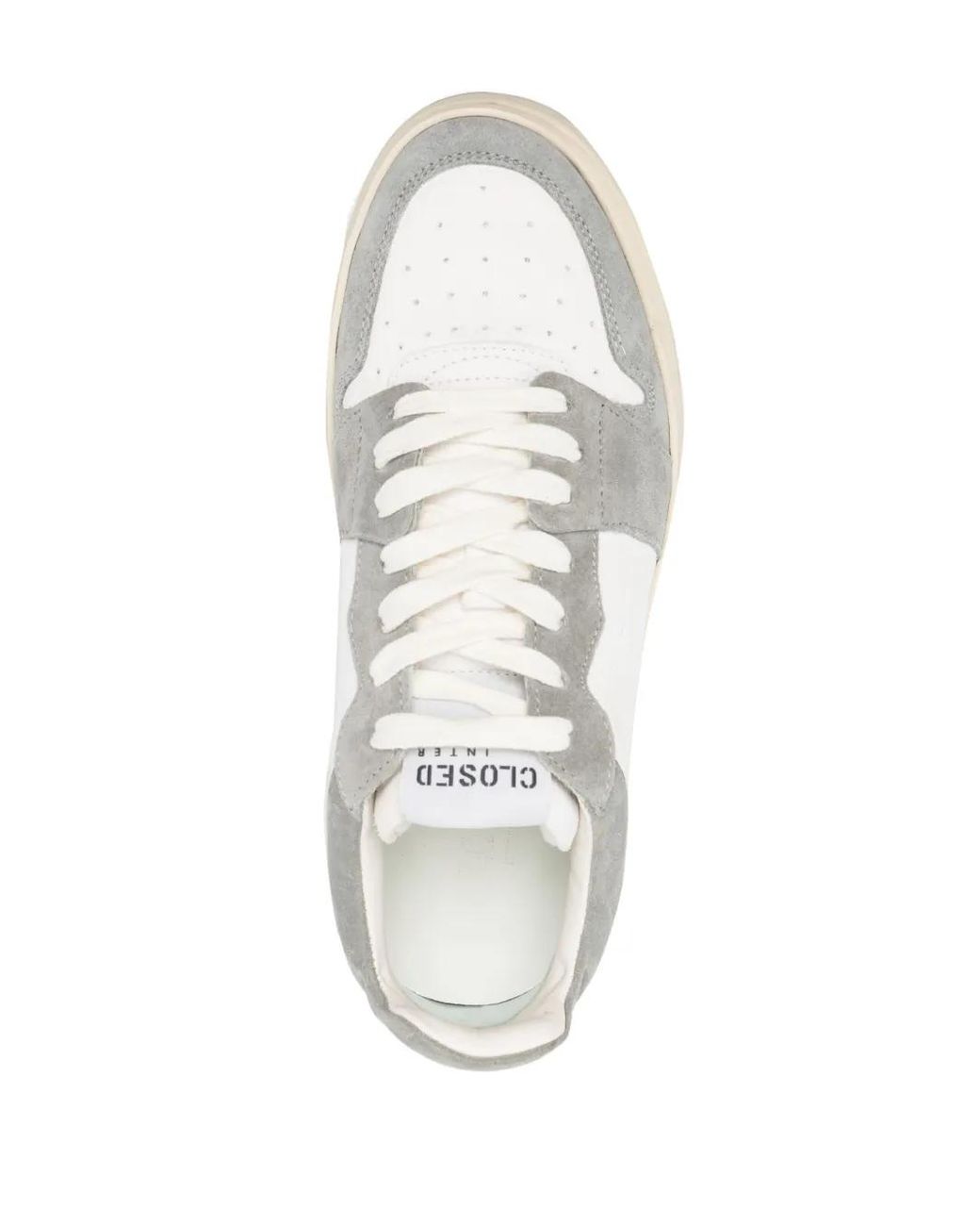Closed White Panelled Low-Top Sneakers