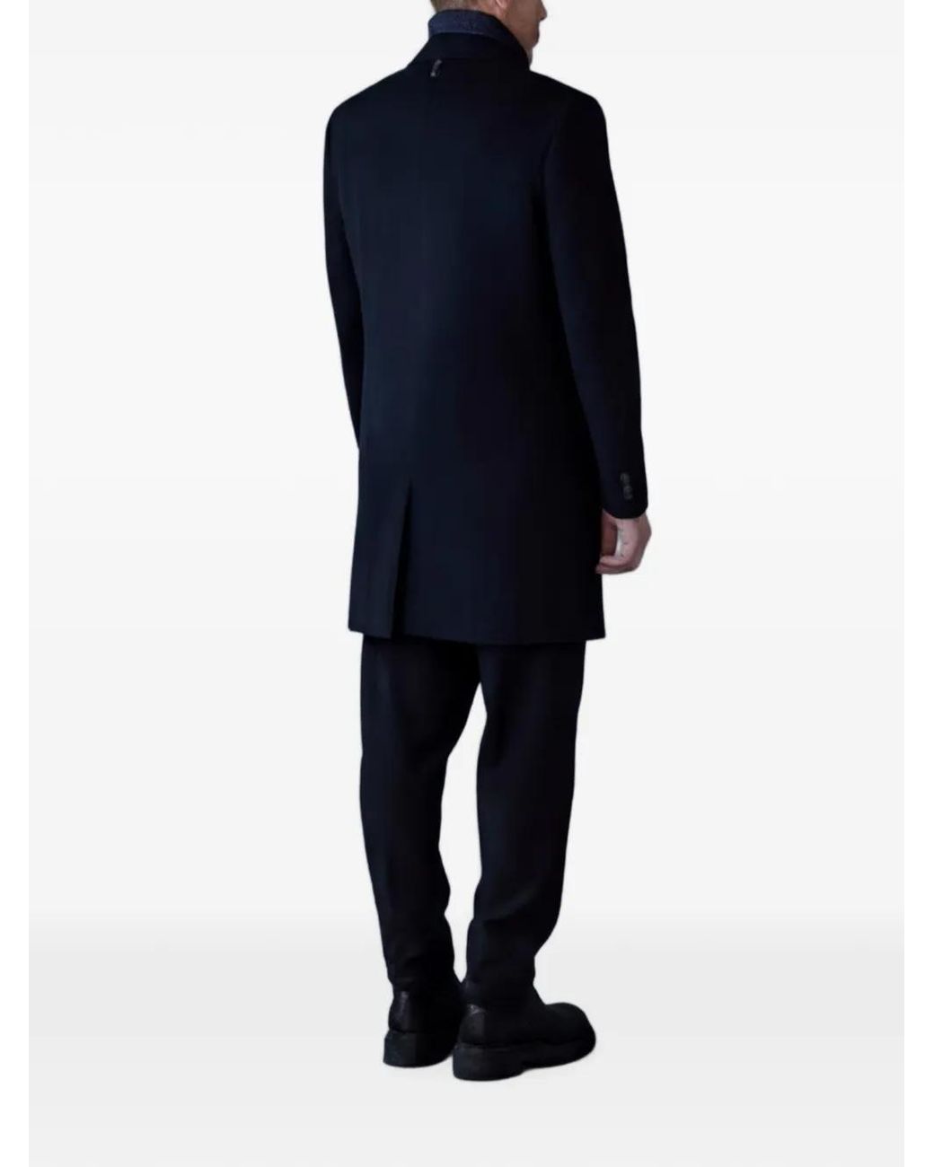 Mackage Blue Skai-Slb Wool Coat for men