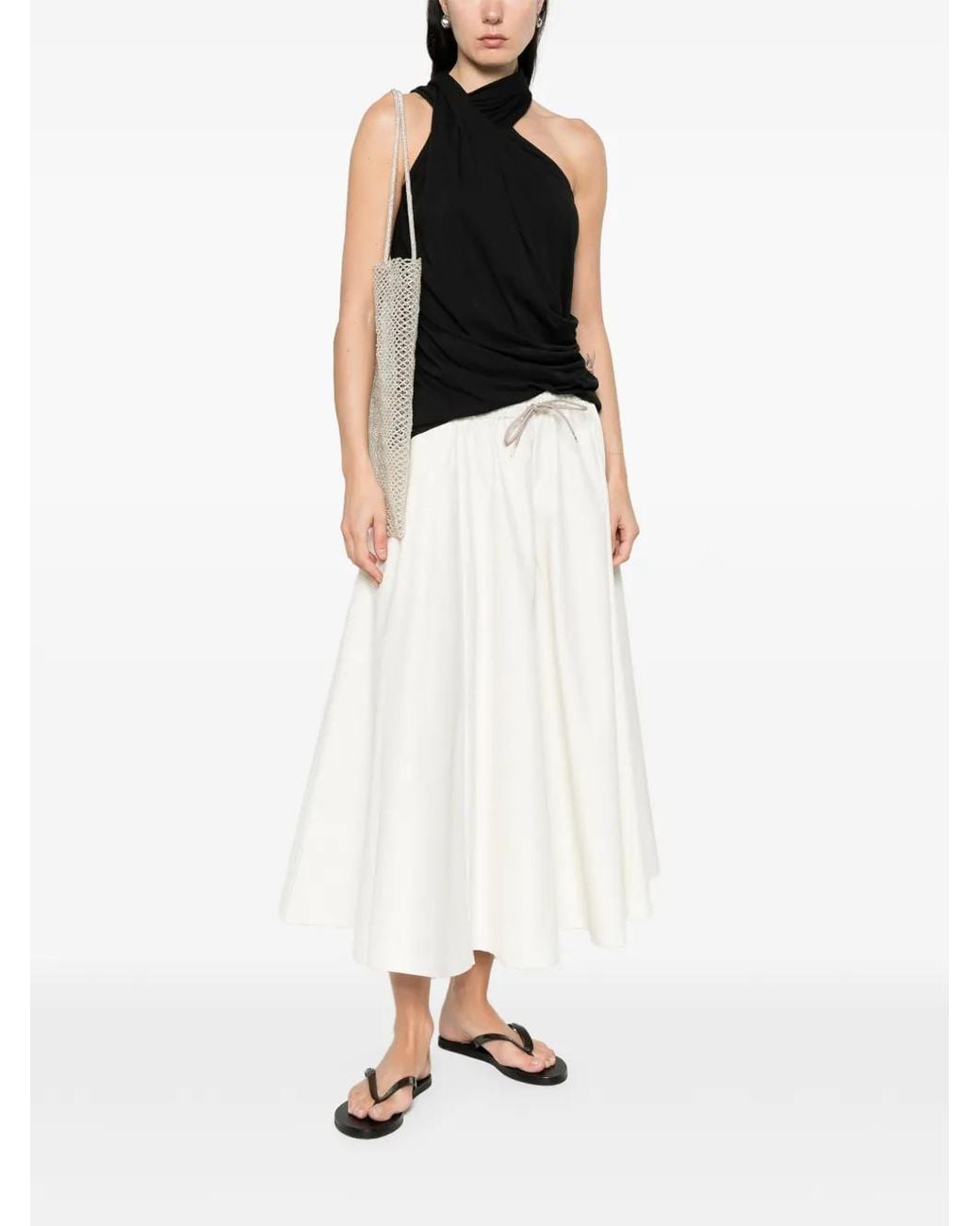 Cordera White Drawstring Skirt