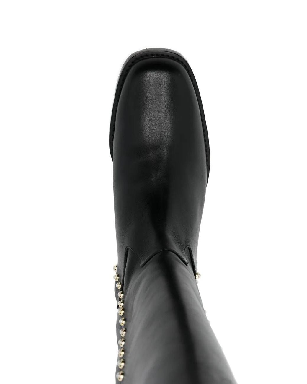 Stuart Weitzman Black Pearl-Embellished Detail Boots