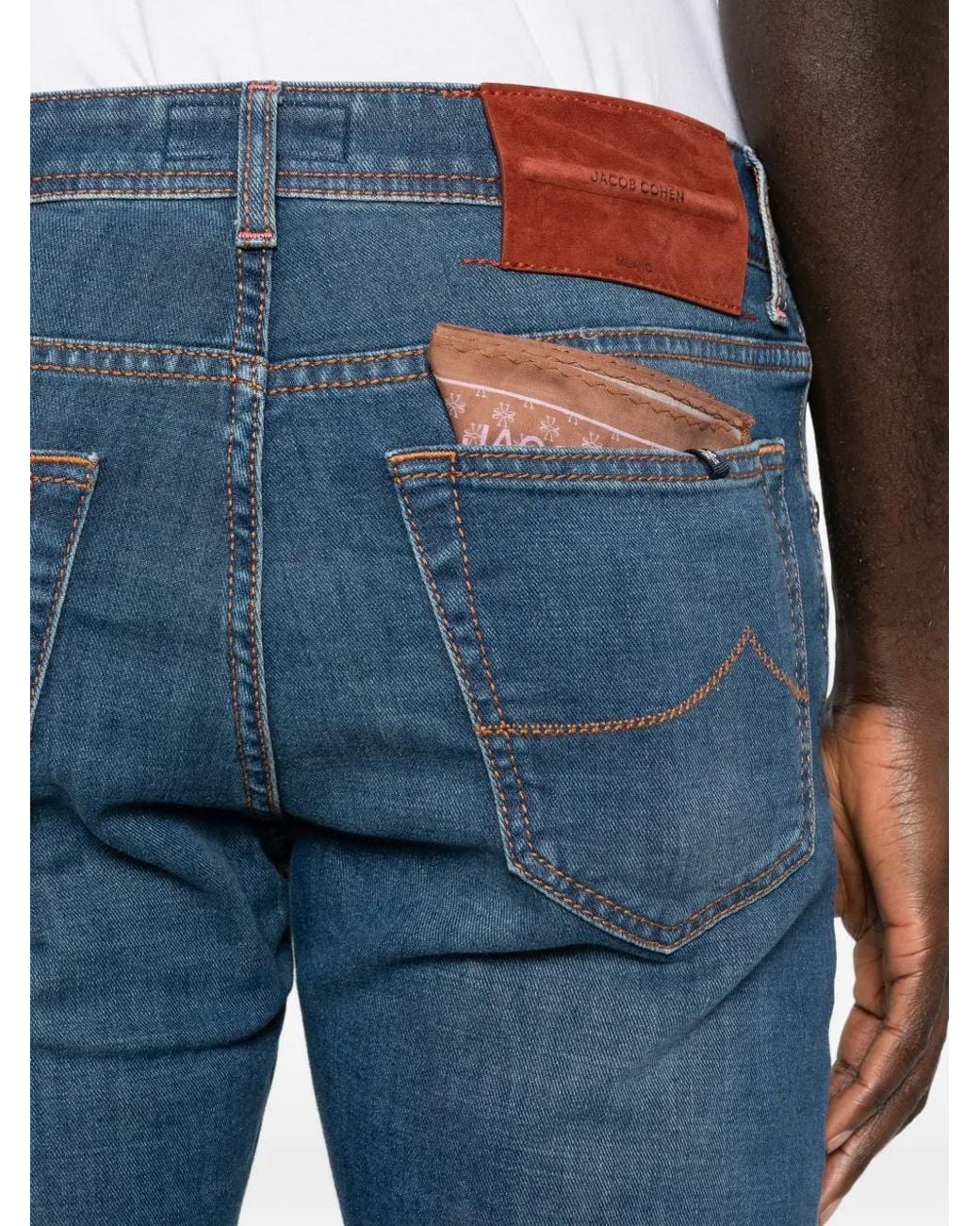 Jacob Cohen Blue Jean Droit À Cinq Poches for men