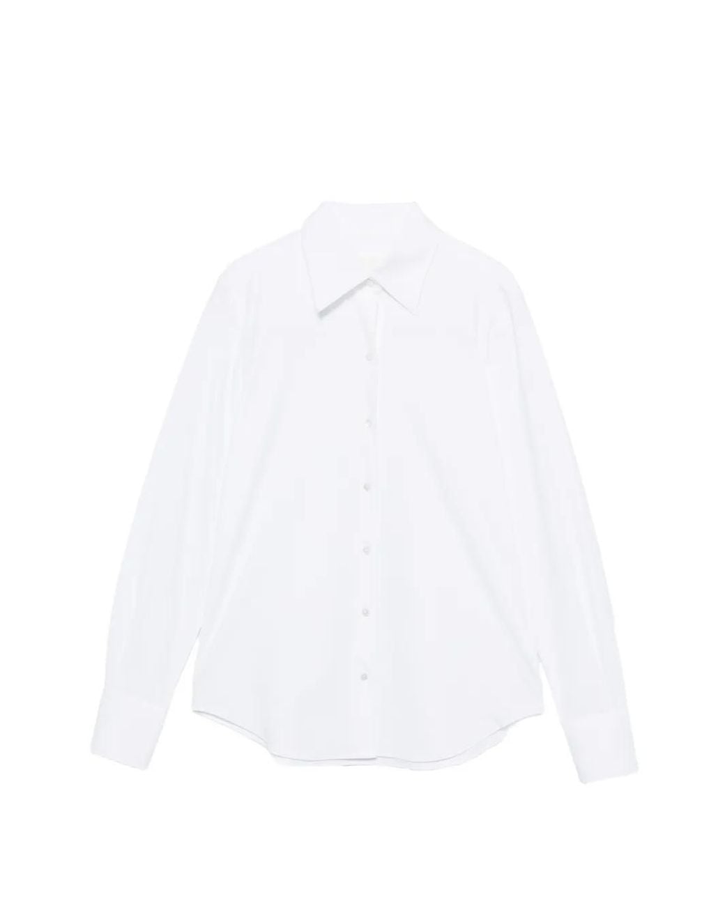 Xacus White Marta Long-Sleeve Button-Down Shirt