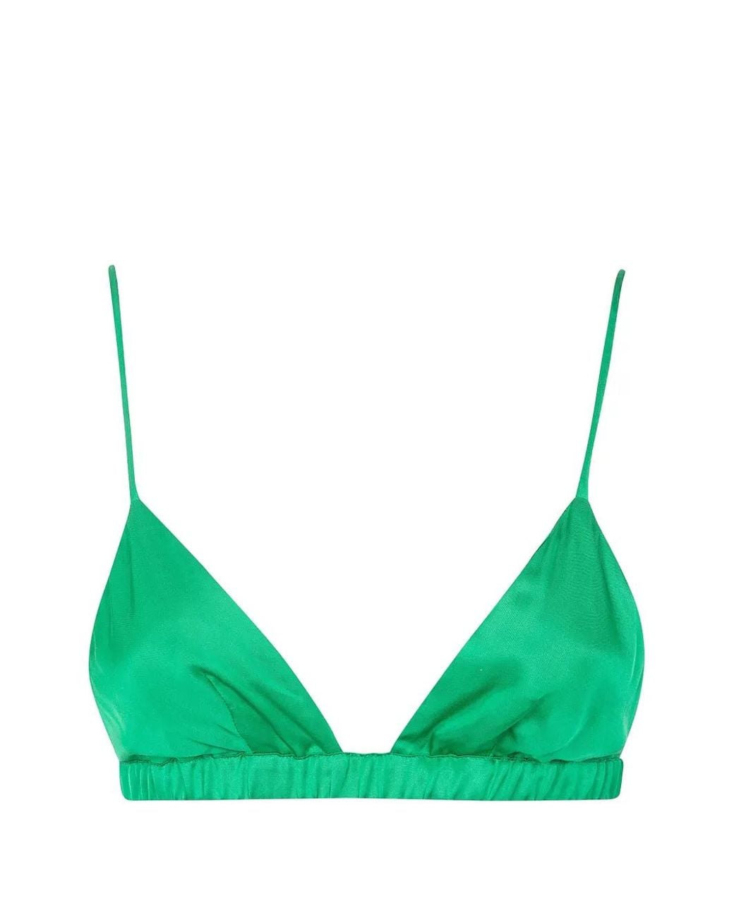 Frankie Shop Green Nina Triangle-Cup Elasticated-Band Top