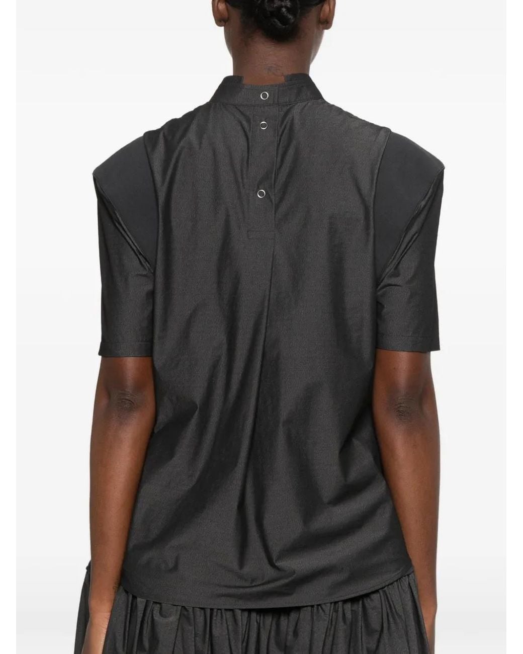 Issey Miyake Gray Mute High-Neck Top