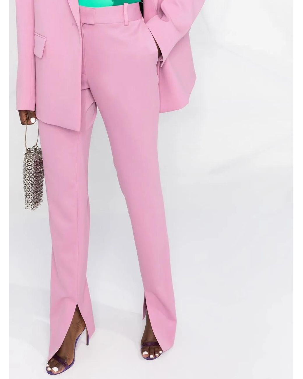 The Attico Pink Long Trousers Abram For