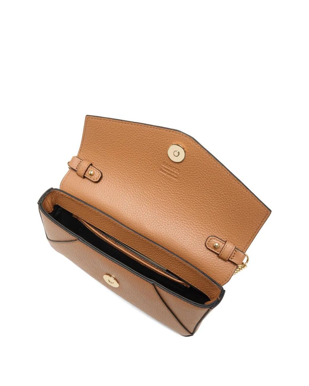 Lancel Brown Envelope De Chain Wallet