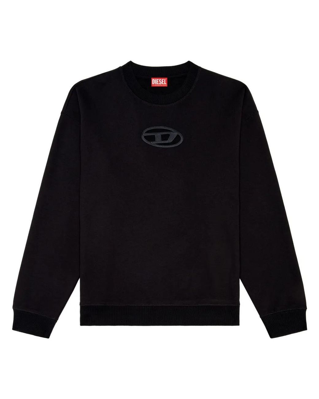 DIESEL Black Logo Cut-Out Sweatshirt for men