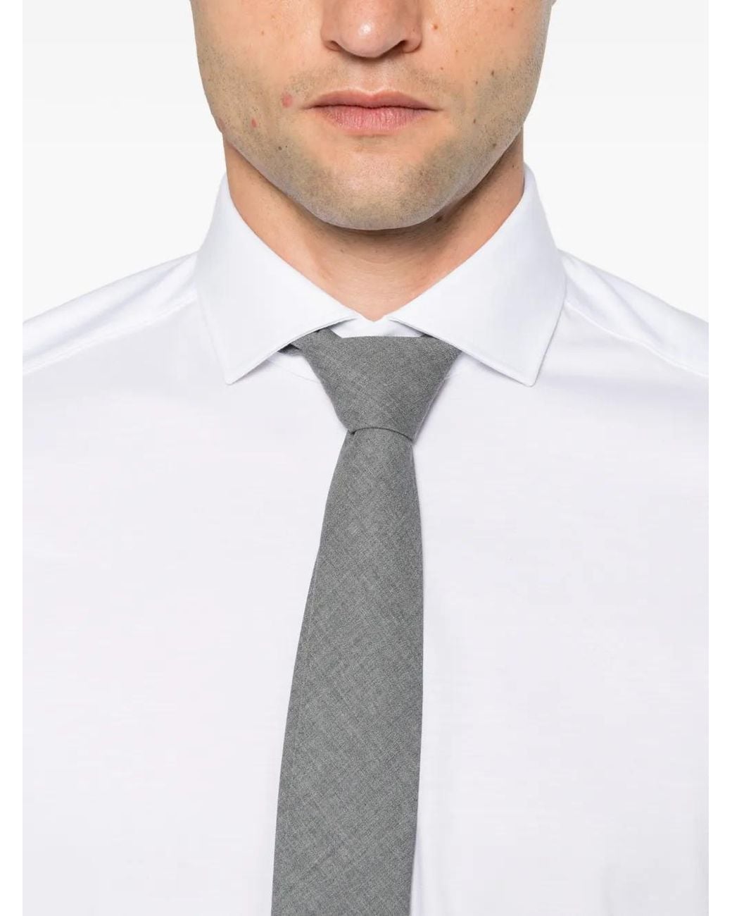 Olymp White Spread-Collar Button-Up Shirt for men