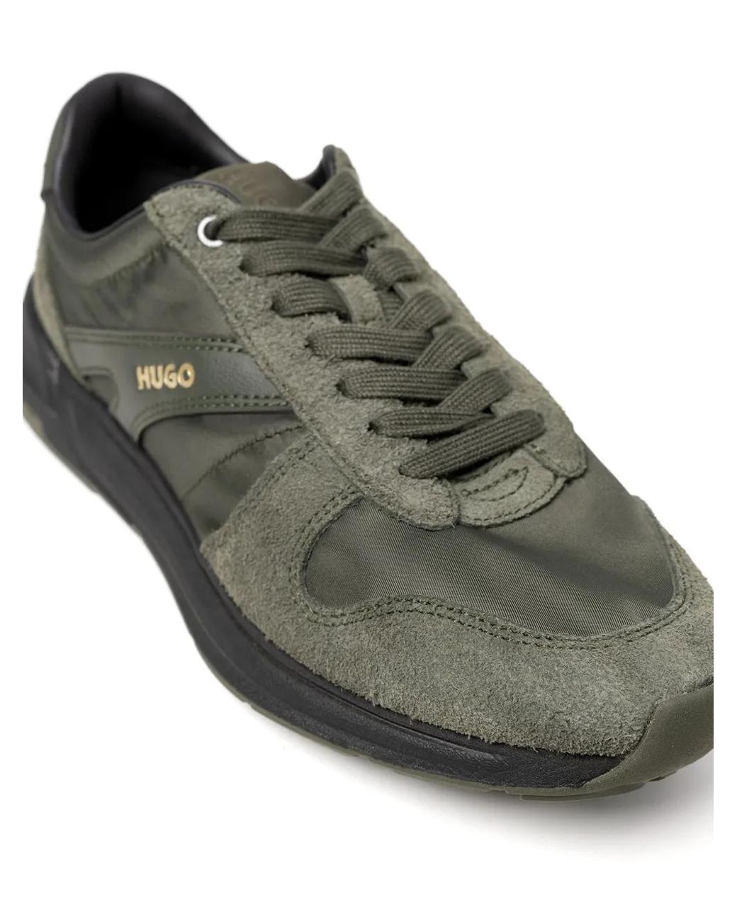 Sneakers Con Inserti E Logo di HUGO in Green da Uomo