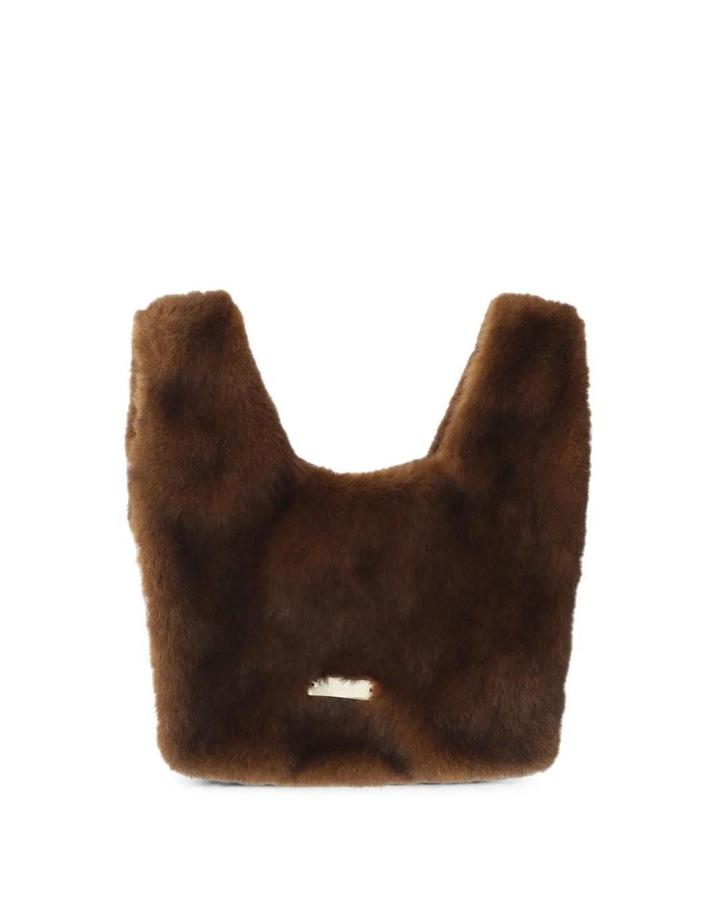Herno Brown Faux-Fur Tote Bag