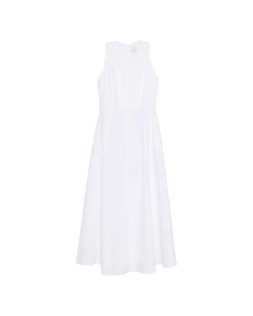 Eleventy White Sleeveless A-Line Dress