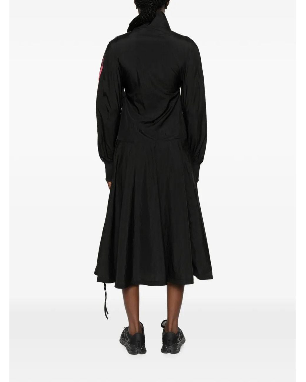 Y-3 Black Gradient 3-Stripes Nylon Track Dress