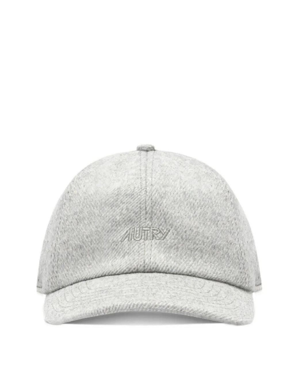 Autry White Wool Baseball Cap With Embroidered Logo