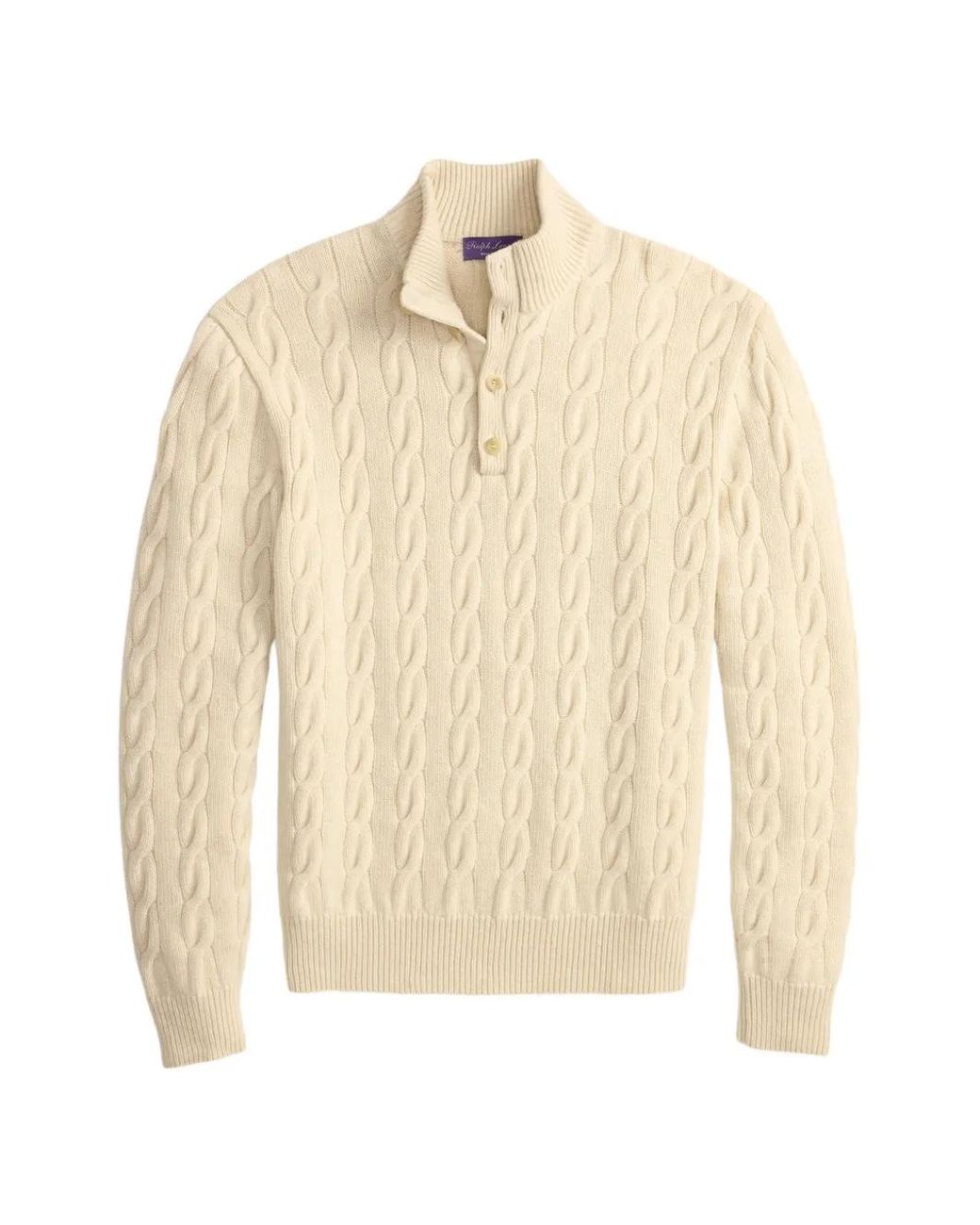 Ralph Lauren Natural Cable-Knit Cashmere Sweater for men