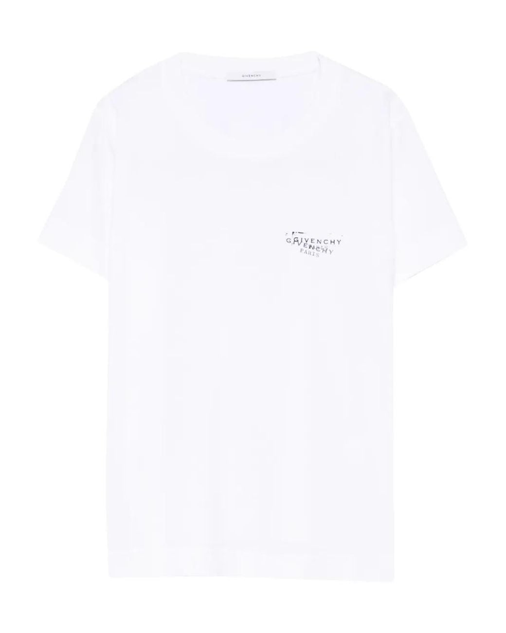 Givenchy White Fitted Crew-Neck T-Shirt