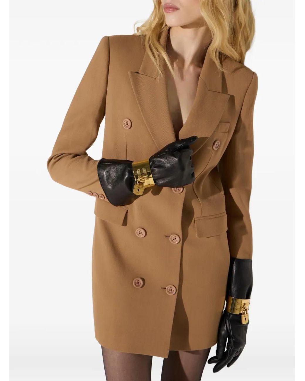 Elisabetta Franchi Natural Flowing Gabardine Dress