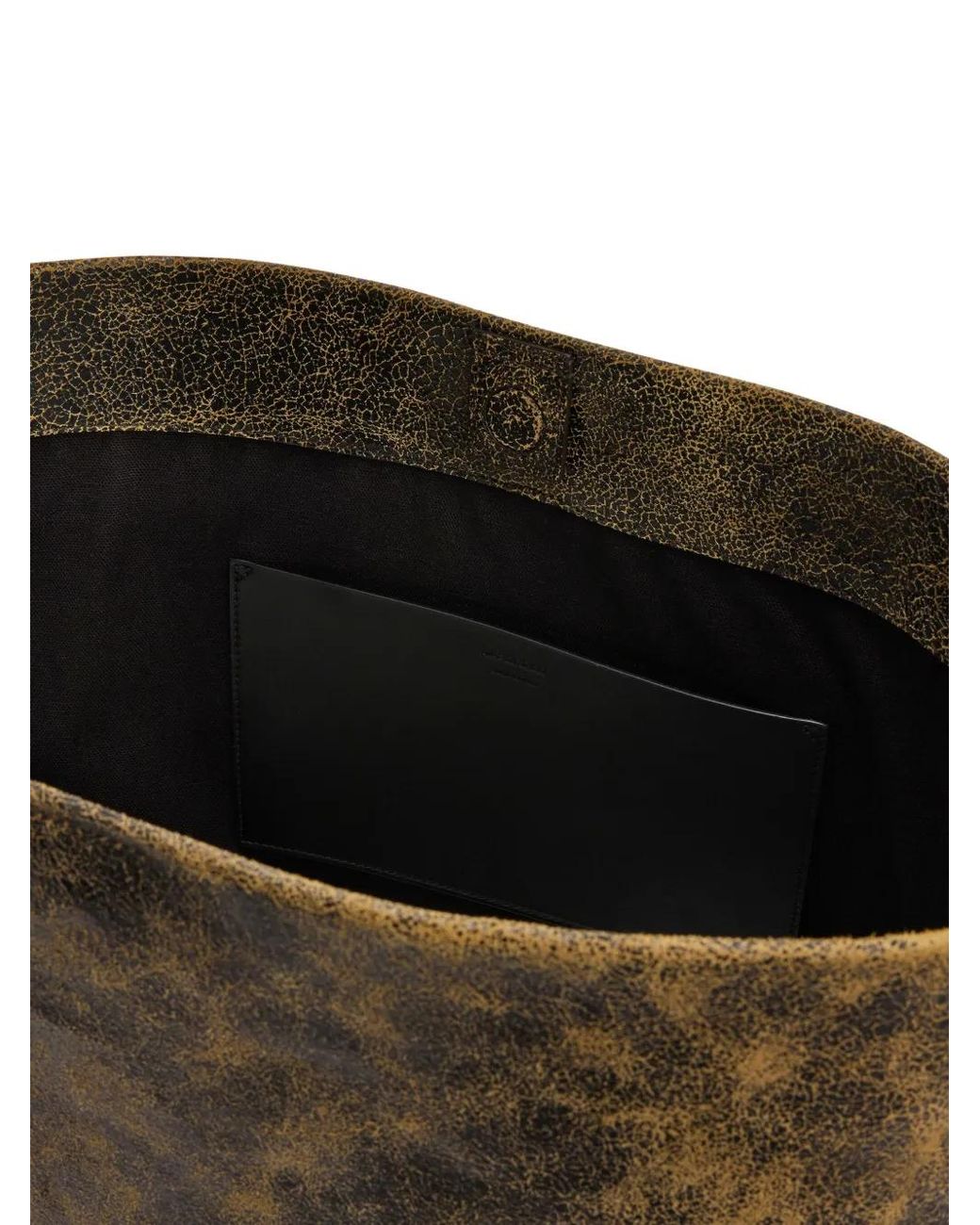 Jil Sander Black Leather Shoulder Bag for men
