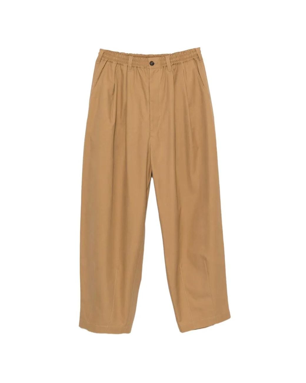 Comme des Garçons White Pleated Elasticated-Waist Trousers for men