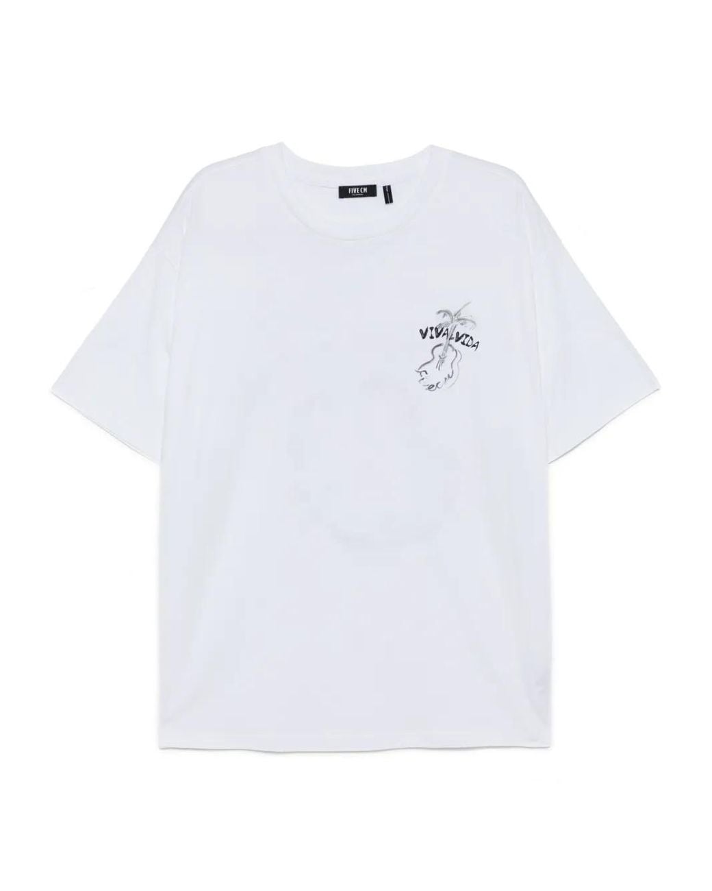 FIVE CM White Graphic-Print T-Shirt for men