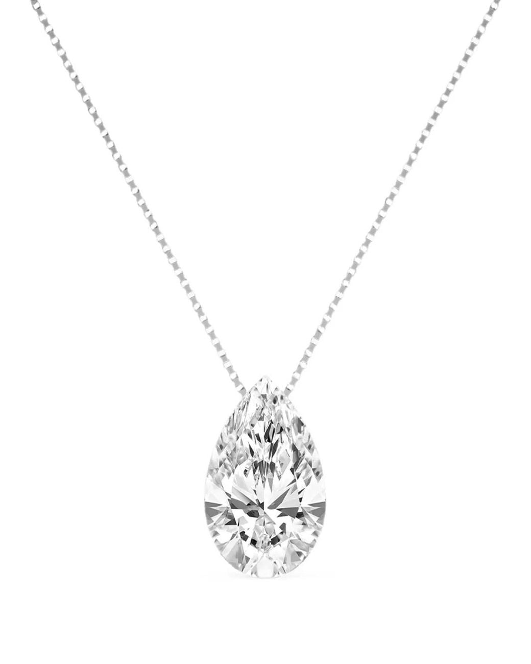 SOLO for Diamonds White Collier Serti De Diamants Taille Poire