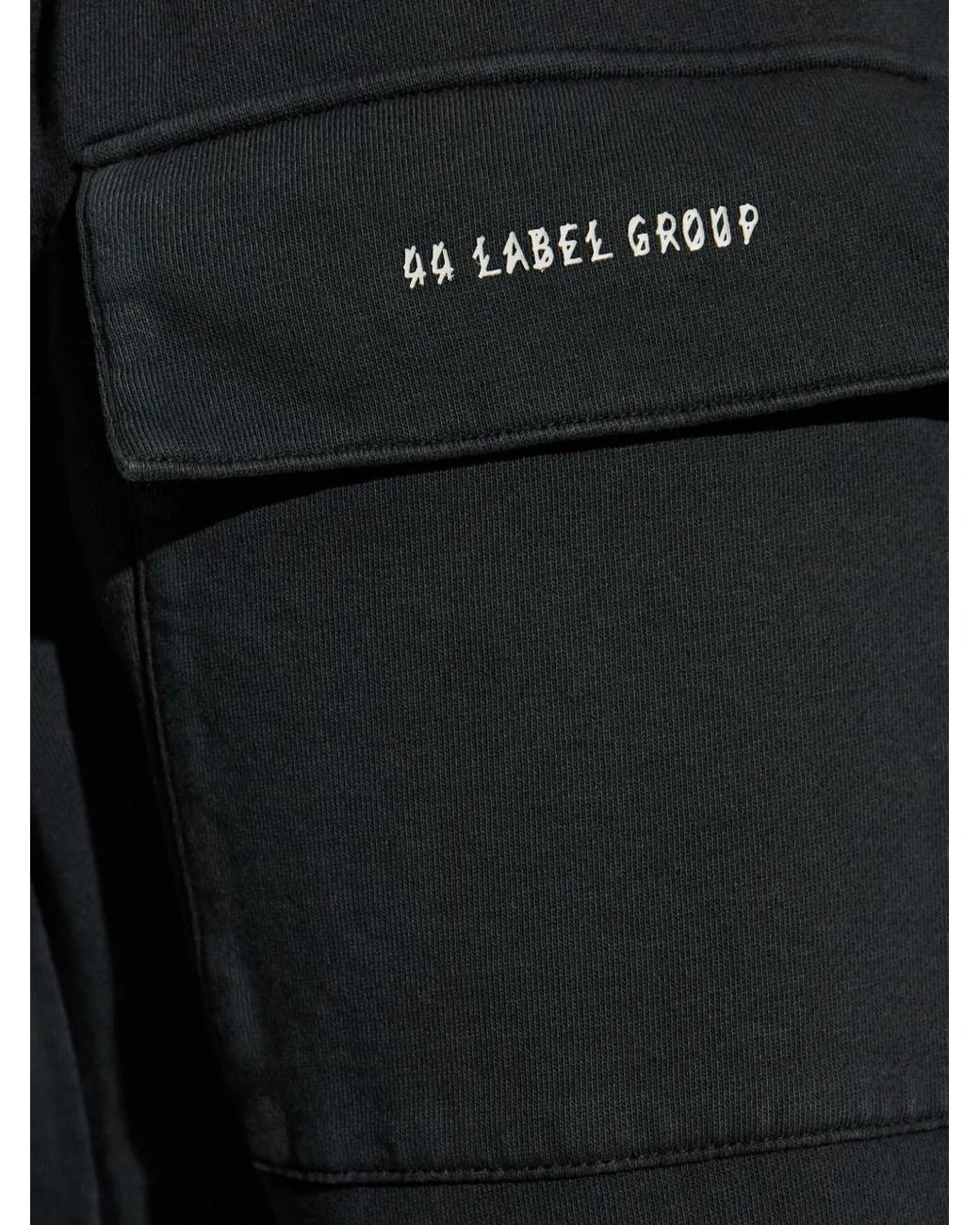 44 Label Group Blue Elasticated Cotton Track Pants for men